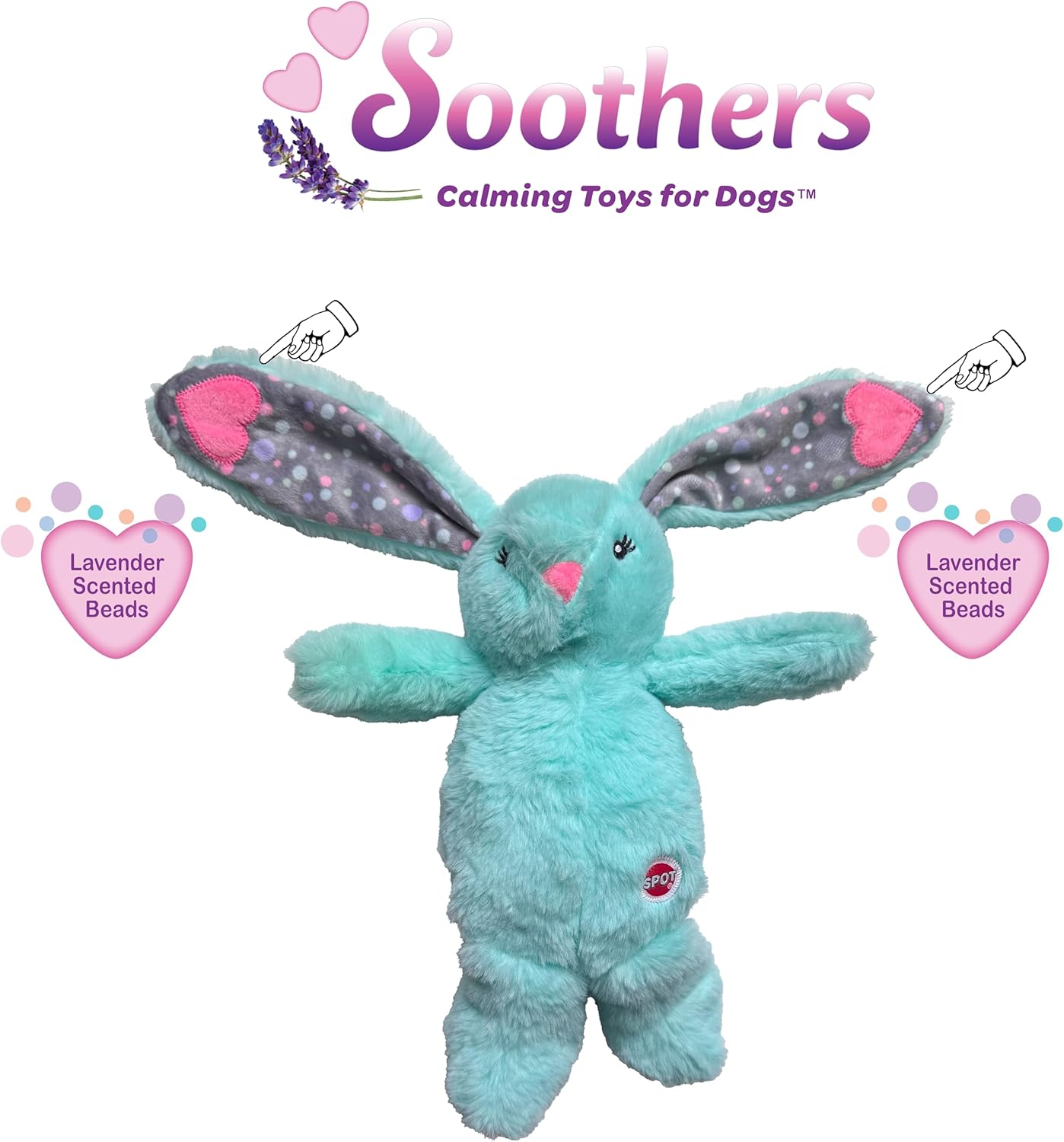 SPOT Soothers Multipurpose Dog Lick Mat - 6in Slow Feeder & Crate Enrichment Toy for Small & Medium Dogs and Puppies, Food-Grade Rubber, Dishwasher Safe, Anxiety & Boredom Relief