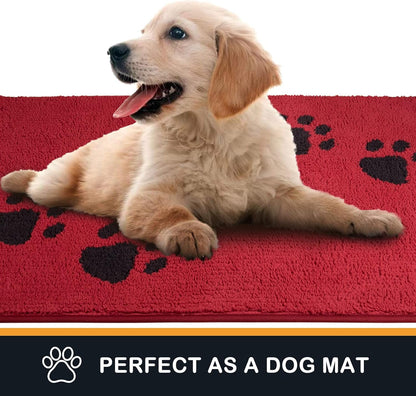PURRUGS Dirt Trapping Door Mat 20" x 31.5", Non-Skid/Slip Machine Washable Microfiber Entrance Rug, Shoes Scraper, Dog Doormat, Super Absorbent Floor Mat for Muddy Wet Shoes and Paws, Grey