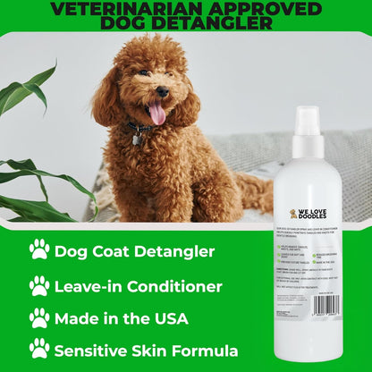 We Love Doodles Dog Detangler Spray - Leave-in Conditioner for Dogs - Dog Detangling Spray - Dematting Spray for Dogs - Tangle Remover - Made in The USA, Large 16 fl oz (Ocean Breeze)