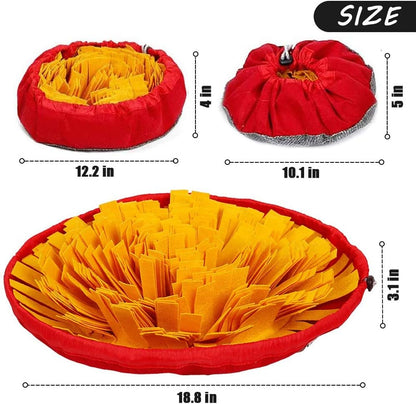 AWOOF Pet Snuffle Mat for Dogs, Interactive Feed Game for Boredom, Encourages Natural Foraging Skills for Cats Dogs Bowl Travel Use, Dog Treat Dispenser Indoor Outdoor Stress Relief