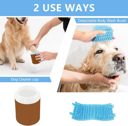 ODAWA Dog Paw Cleaner Cup Royal Blue Muddy Paw Cleaner with Soft Bristle