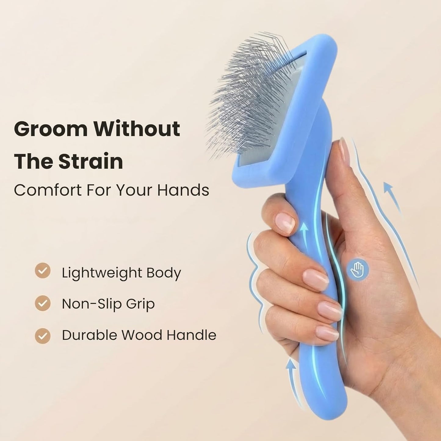 We Love Doodles Large Slicker Brush & Lavender Detangler Spray Pack - for Long-Haired Dogs, Dog Leave-In Conditioner for Reducing Mats, Knots & Tangles, Dematting & Conditioning Kit, 16 oz