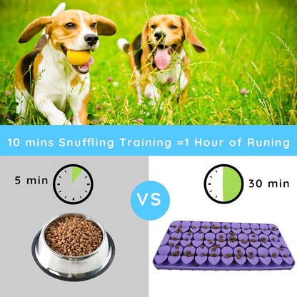 Silicone Snuffle Mat for Dogs Slow Feeder Lick Mat with Suction Cups Dogs Sniff Mat Dogs & Cats Entertainment Toys for Boredom(Black)