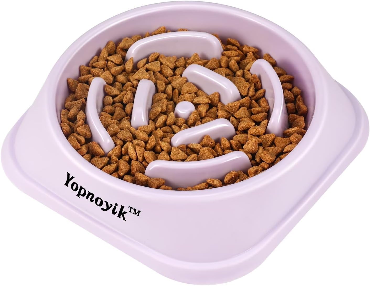 2 Pack Slow Feeder Dog Bowls for Healthy Eating, Non-Slip and Anti-Choking Design, Reduces Bloating & Overeating for Medium Dogs and Cats, Easy to Clean