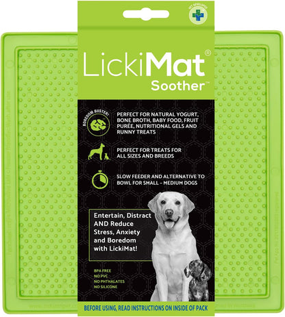 LickiMat Classic Soother Slow Feeder for Dogs Lick Mat Boredom Anxiety Reducer Perfect for Food Treats Yogurt Liquid Food Peanut Butter Fun Alternative to a Slow Feed Dog Bowl, Turquoise