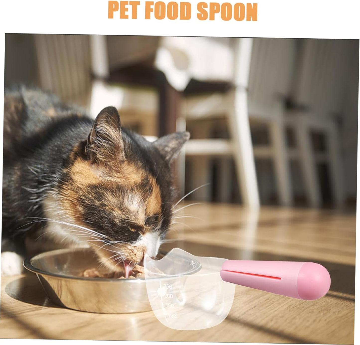 2-in-1 PET Food Scoop and Bag Clip Measurement Spoon for Dog and Cat Food Sealing Clip Scale for Accurate PET Feeding