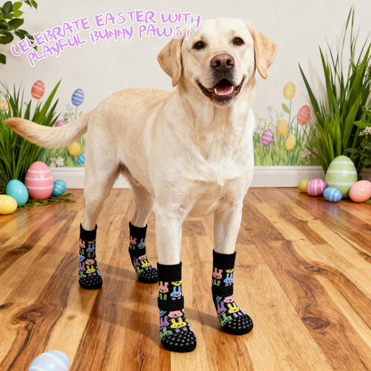 EXPAWLORER Anti Slip Dog Socks to Prevent Licking Paws, Dog Shoes for Hot Pavement, Dog Booties for Small Medium Large Senior Dogs, Traction Control Boots & Paw Protectors for Hardwood Floors