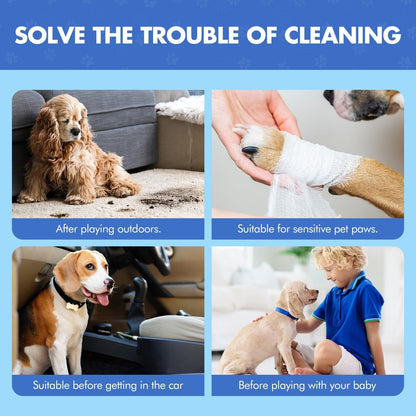 Paw Cleaner for Dogs & Cats,No-Rinse Foaming Dog Paw Cleaner Washer Cleanser,Hypoallergenic & pH-Balanced, 7 fl oz, with Scrubber Brush,Safe for Small, Medium & Large Pet, Puppy Clean Paws