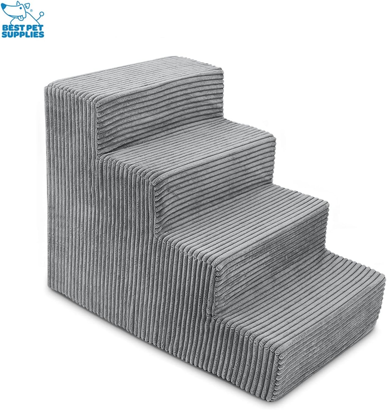 Best Pet Supplies Dog Stairs & Steps - Foam Steps for Small Dogs & Cats, Non-Slip Indoor Balanced Pet Step Support, Dog Ramp, No Assembly, Pale Teal, 3-Step (13.5-inch Height)