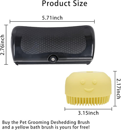 Deshedding Dog Brush, Deshedding Brush for Pets & Pet Bath Massage Brush,Pet Hair Removal Tools for Dogs, Cats, Horses, and Other Furry Pets,Professional Pet Grooming Brush for Dogs and Cats