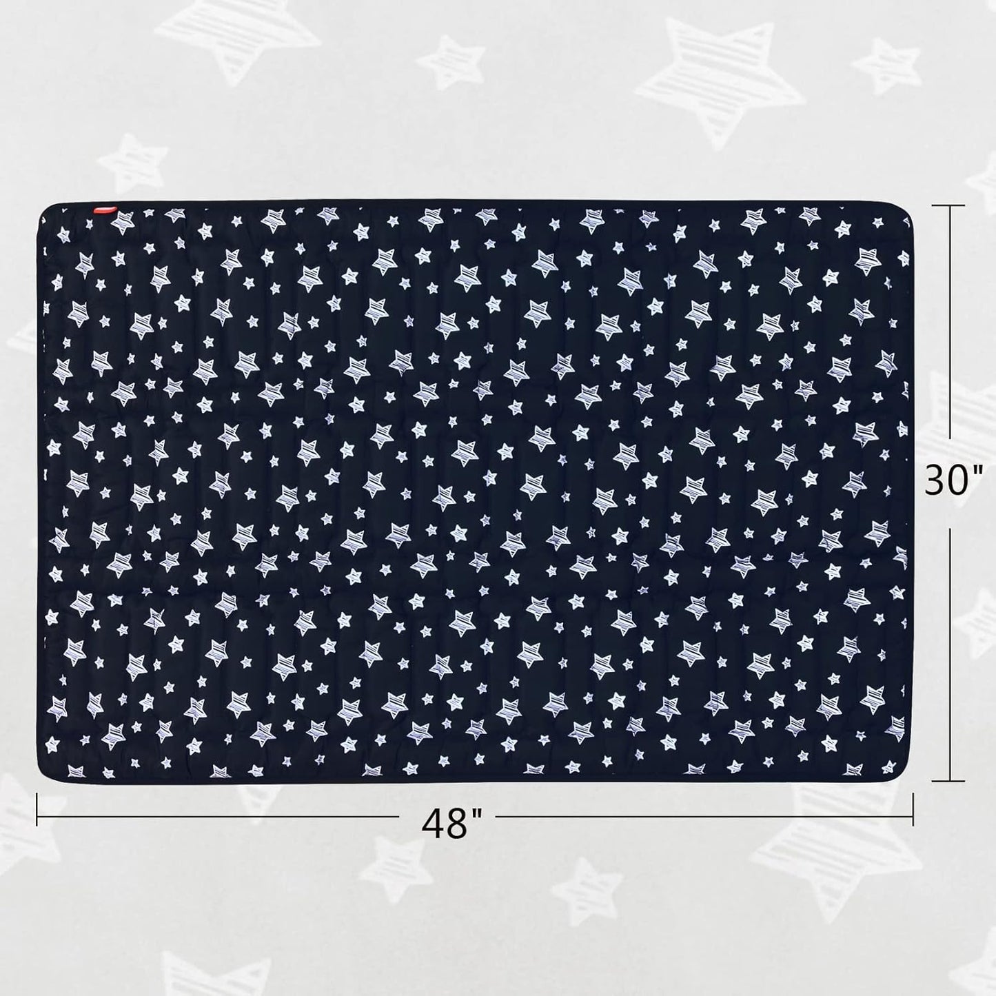 Dog Crate Bed Mat (36" X 23"), Soft Dog Bed Mat with Cute Stars, Personalized Crate Pad, Anti-Slip Bottom, Machine Washable Kennel Pad