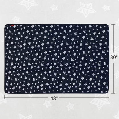 Dog Crate Bed Mat (36" X 23"), Soft Dog Bed Mat with Cute Stars, Personalized Crate Pad, Anti-Slip Bottom, Machine Washable Kennel Pad