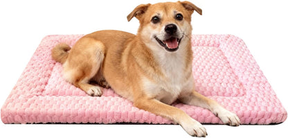 Dog Bed Mat, Reversible Crate Pad & Cute Dog Bed - Machine Washable Kennel Mat with Ultra Soft for Small Dogs (Cool/Warm), 24" x 18", Grey&Star