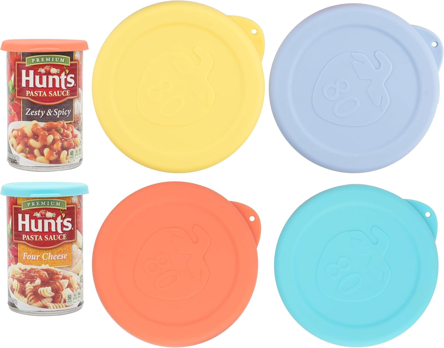 2PCs 3.0-inch Silicone Can Lids for Chef Boyardee | Van Camp's | Goya | Bush's Best | Farmer's Market Can, Can Cover for Canned Goods, Soup Can Cap, Fit Most Standard Size, Dishwasher Safe (Lids ONLY)