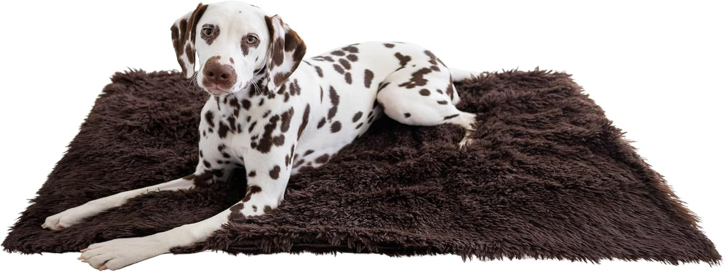 Best Friends by Sheri Calming Shag Dog Blanket – Ultra Soft Faux Fur Pet Throw, Anxiety-Relief, Lightweight Warm Bed Cover for Dogs and Cats, Machine Washable, Taupe, 30" x 40"