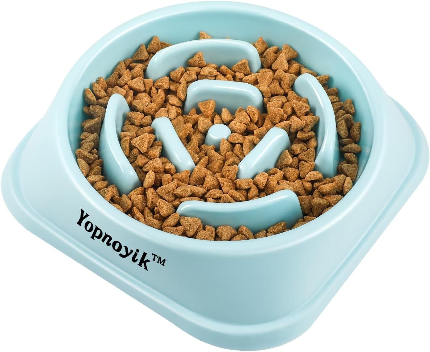 2 Pack Slow Feeder Dog Bowls for Healthy Eating, Non-Slip and Anti-Choking Design, Reduces Bloating & Overeating for Medium Dogs and Cats, Easy to Clean