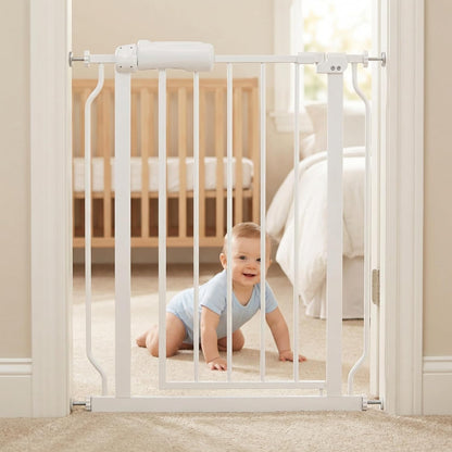Extra Wide Baby Gate Tension Indoor Safety Gates Black Metal Large Pressure Mounted Pet Gate Walk Through Long Safety Dog Gate for The House Doorways Stairs (62.2"-66.93"/158-170CM, Black)