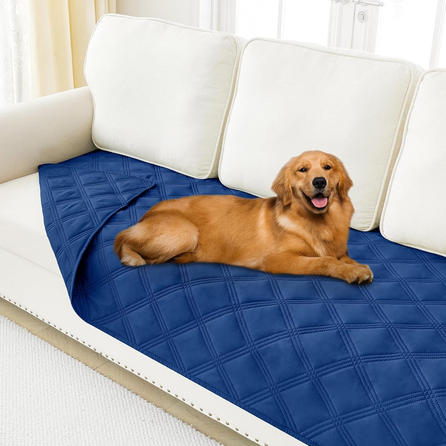 Smiry Waterproof Dog Bed Cover Blanket 30x70, Soft Reversible Pet Blanket, Washable Leakproof Cats Dogs Couch Cover for Sofa, Couch, Furniture, Grey/Dark Grey