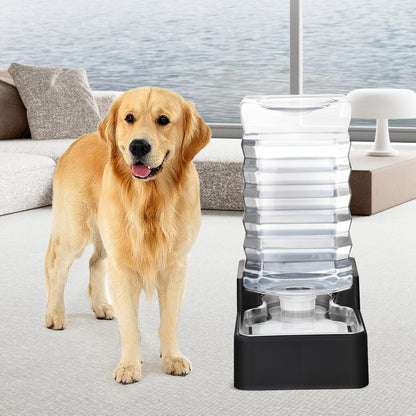 RIZZARI 10L Stainless Steel Dog Water Dispenser – Large Capacity Gravity Auto-Refill Waterer with Anti-Tip Design for Large Dogs, Ideal for Living Rooms, Offices & Indoor Pet Spaces