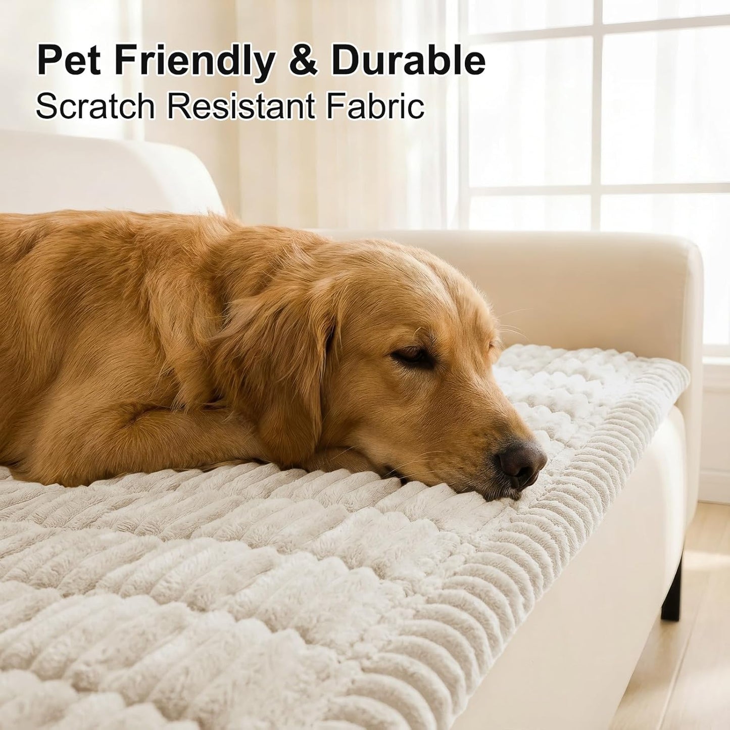 Smiry Couch Cover for Dogs, Non Slip Washable Sofa Protector for Pets, Soft Furniture Cover for Leather & Fabric Couches, Cozy Protect Against Fur, Dirt & Everyday Messes (Dark Grey, 27.6" x 59")