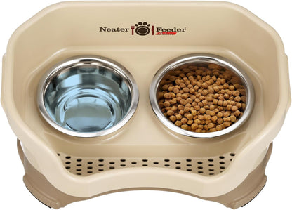 Neater Pet Brands Neater Feeder Deluxe Mess Proof Dog Bowls Elevated for Large Dogs Over 40 lbs, Made in USA, No Spill Raised Dog Food Bowl Stand Feeding Station, Food and Water Bowl Set, Black
