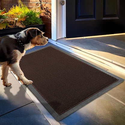 Muddy Mat® Meshy Mat™ Door Mat Heavy-Duty Quick-Dry Floor Mat, Sand & Dirt Trapper for Indoor & Outdoor, Ideal for Entrance, Mudrooms,Patios & Garages,Low-Profile,Non-Slip,Washable– Black 17"x30"x0.4"