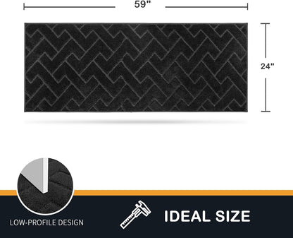 PURRUGS Dirt Trapping Door Mat 20" x 31.5", Non-Slip Machine Washable Entry Rug, Dog Doormat, Indoor Front Door Mat, Super Absorbent Entryway Rug for Muddy Shoes & Paws, Taupe