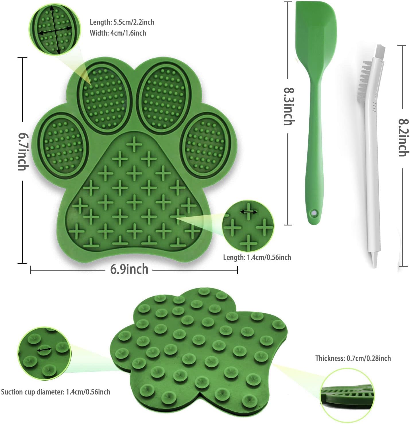 Lick Mat for Dogs and Cats, Premium Lick Pad with Suction Cups,Dog Slow Feeder Dowl Mat for Bathing Grooming Nailing Trimming, Food-Grade, Non-Toxic (Pink)