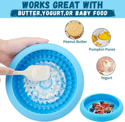 Dog Lick Bowl, Bestalk Anxiety Relief Slow Feeder Dog Lick Mat Treat Dispenser, Non-Slip Licking Bowl Enrichment Toys, BPA Free Silicone, Dishwasher Safe