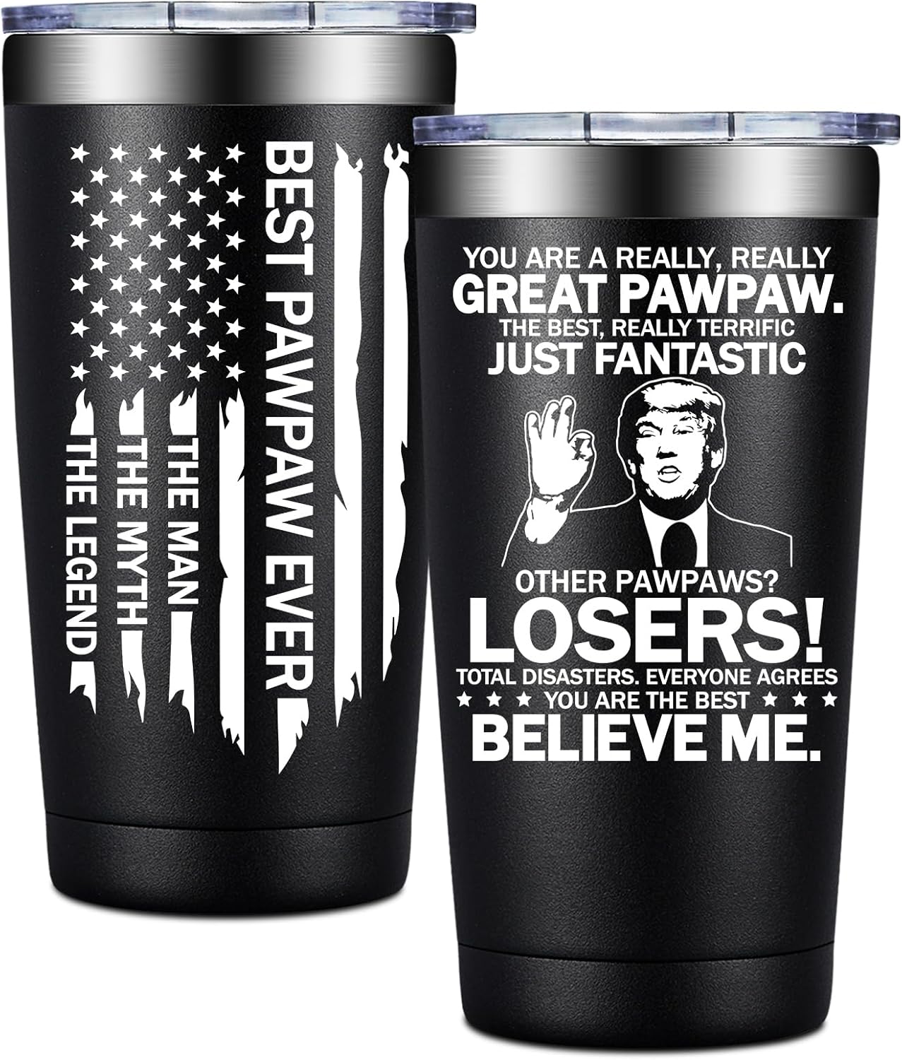 BIRGILT Pawpaw Gifts from Grandkids - Pawpaw Fathers Day Gift - Best Paw Paw Gifts for Grandpa, Grandfather - 20oz Tumbler Cup