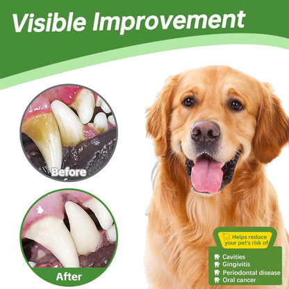 Teeth Cleaning for Dogs & Cats - Dental Care Finger Wipes to Remove Bad Breath - Dog Tooth Brushing Kit - Cat Toothbrush Plaque and Tartar Remover - 50 Count
