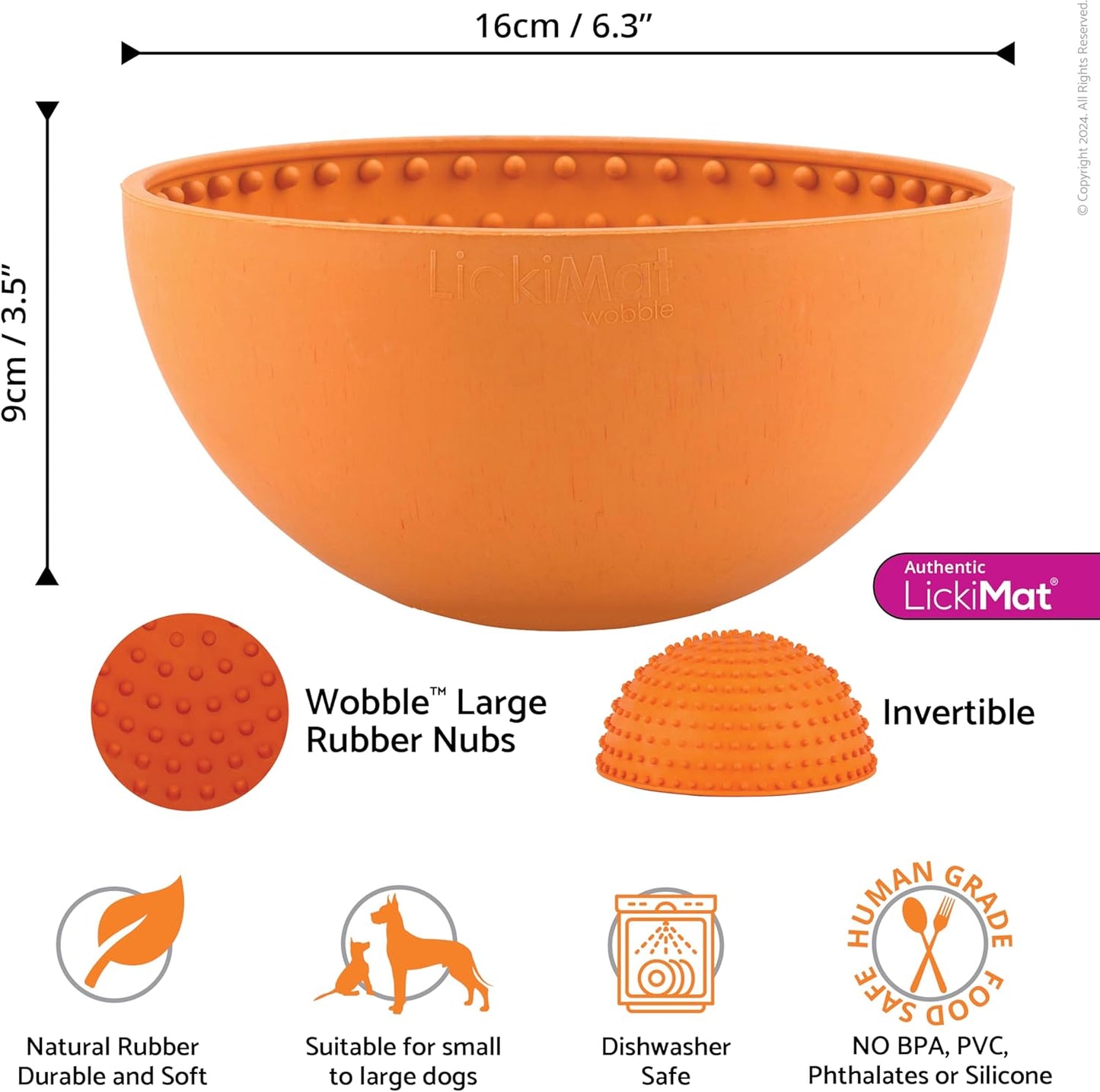 LickiMat Wobble, Dog Slow Feeder Bowl Lick Mat, Boredom Anxiety Reducer; Perfect for Food, Treats, Yogurt, or Peanut Butter. Fun Alternative to a Slow Feed Dog Bowl, Turquoise