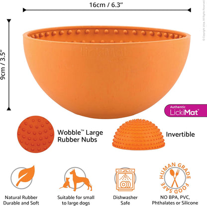 LickiMat Wobble, Dog Slow Feeder Bowl Lick Mat, Boredom Anxiety Reducer; Perfect for Food, Treats, Yogurt, or Peanut Butter. Fun Alternative to a Slow Feed Dog Bowl, Turquoise