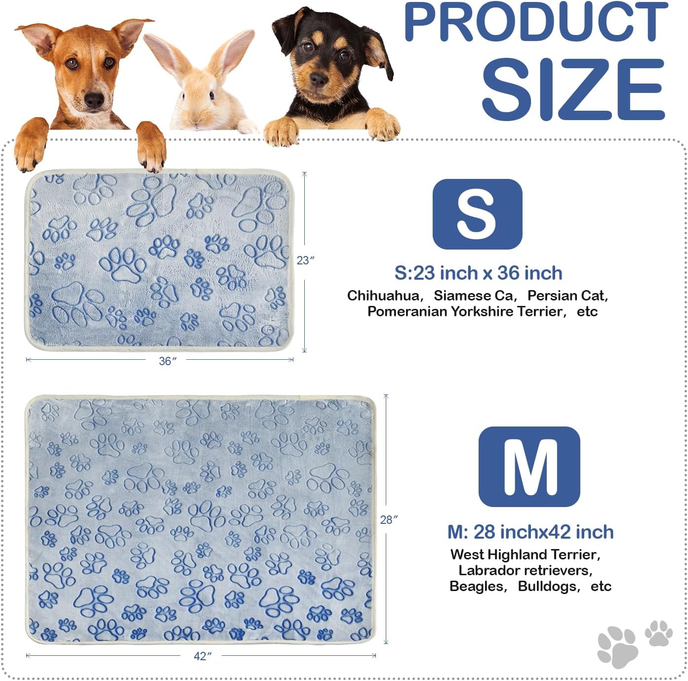 Qeils Reusable Puppy Pads, 2 Pack Washable Pee Pads for Dogs, Waterproof Non Slip Wee Wee pad, Absorbent and Leakproof Training Mats for Potty, Crate, Playpen, Bed, Sofa, 18"x 24"