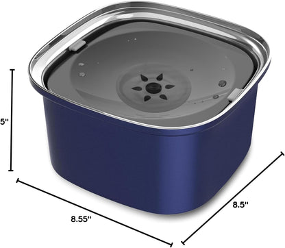 Decflow 3L Dog Water Bowl, Slow Water Bowl for Dogs, No Spill Water Bowl for Dogs, Spill Proof, No Splash Dog Water Bowl, Stainless Steel Slobber Stopper Water Bowl for Messy Drinkers