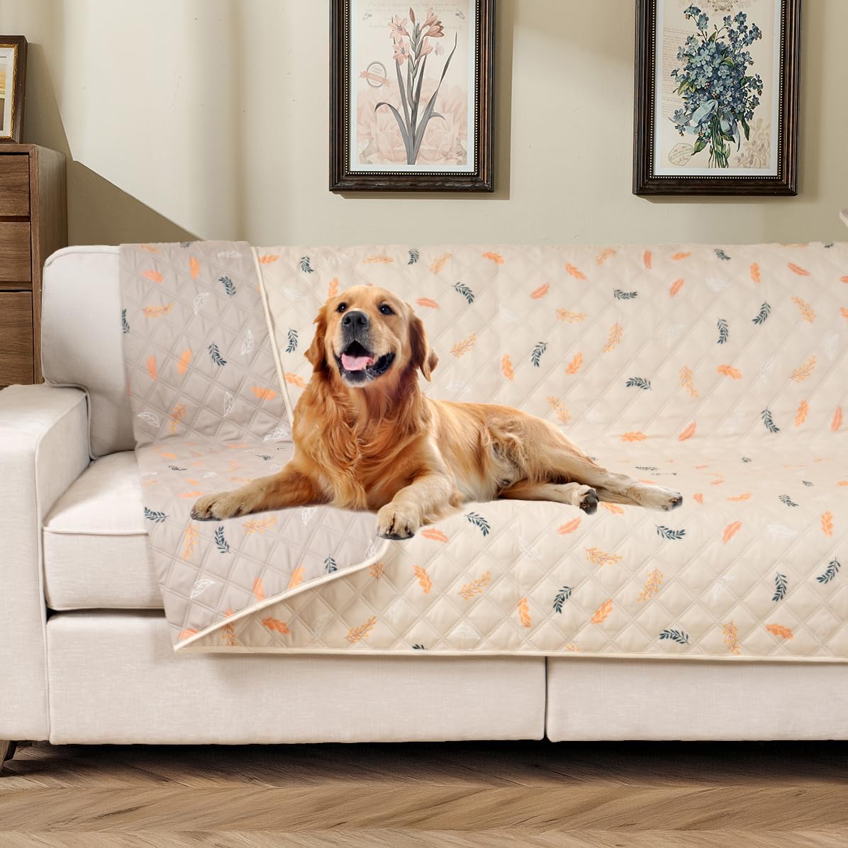Waterproof Pet Couch Cover Washable, Stylish Reversible Pet Blanket, Soft Sofa Furniture Protector for Dogs Kids Pets.(Gray/Light Gray, 30"x70")
