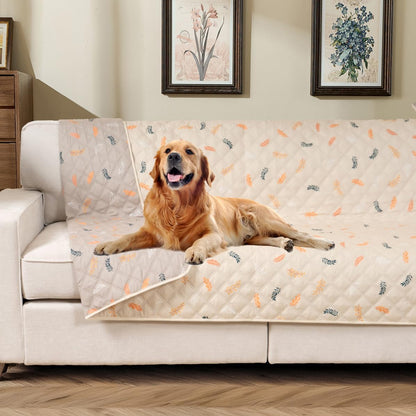 Waterproof Pet Couch Cover Washable, Stylish Reversible Pet Blanket, Soft Sofa Furniture Protector for Dogs Kids Pets.(Gray/Light Gray, 30"x70")