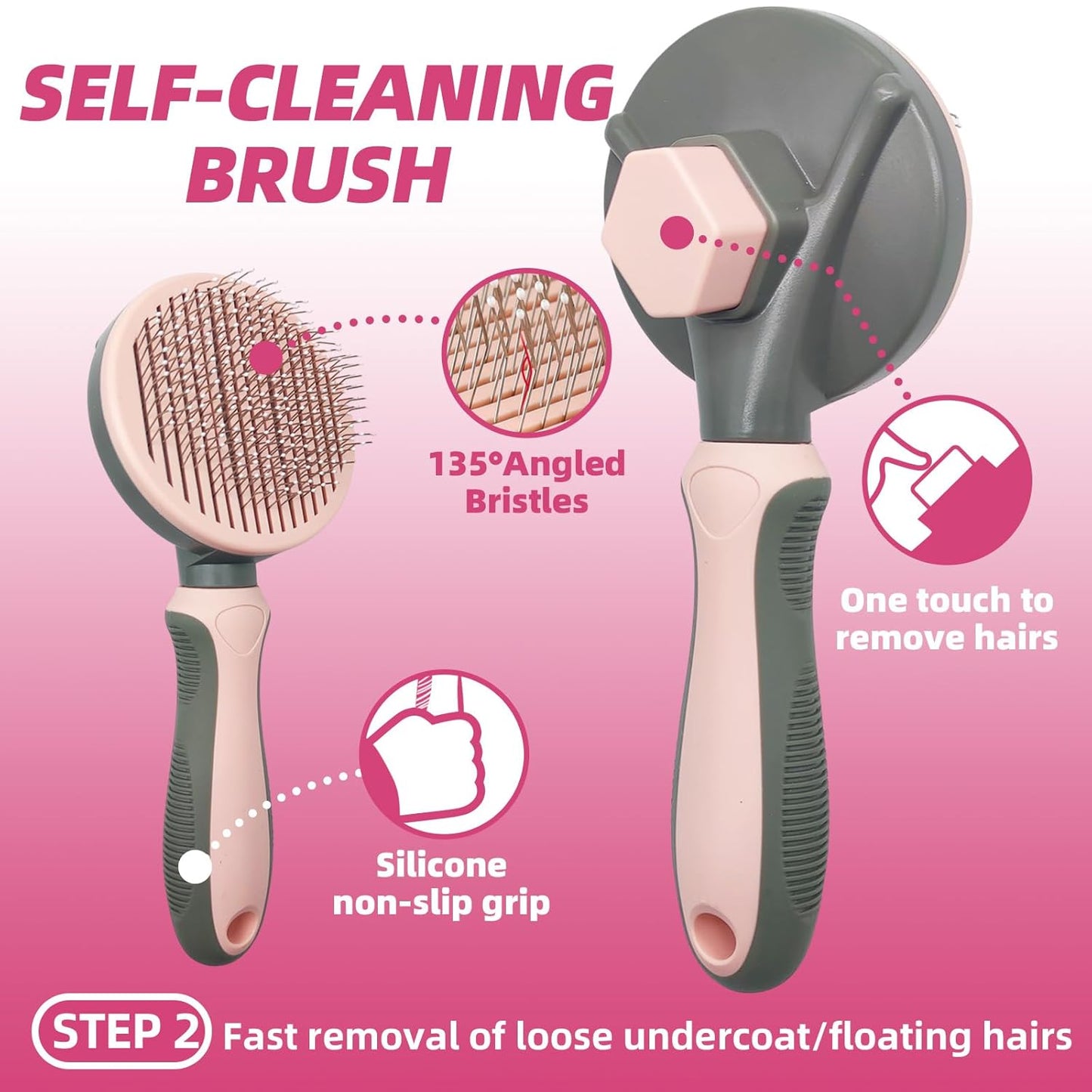 Dog Brush for Shedding,7 PCS Pet Grooming Brush Kit to De-fur & Hair Slicker Deshedding Brushes with Undercoat Rake Comb Bath Brush&Nail Clipper for Grooming Short Long Haired Dogs Cats Blue