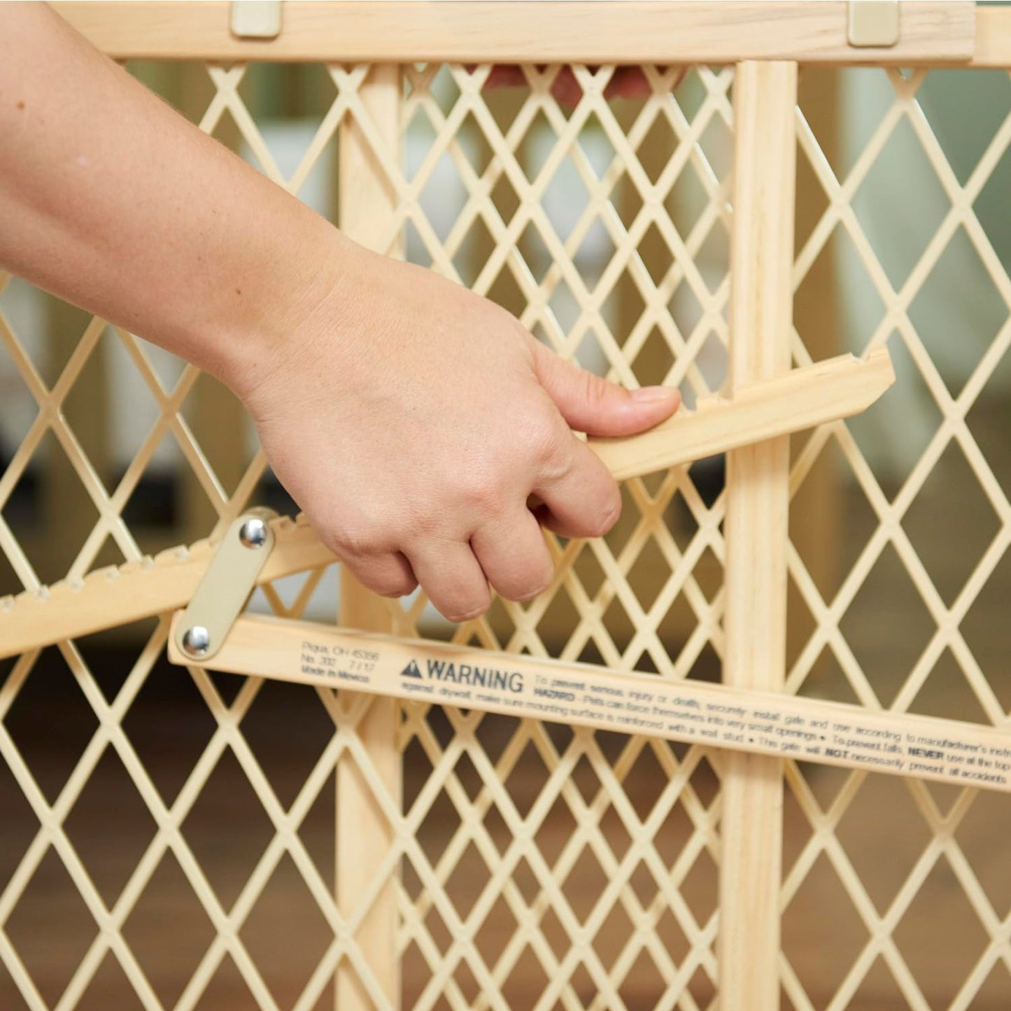 Position & Lock Adjustable Wood Baby Gate (Farmhouse Collection)