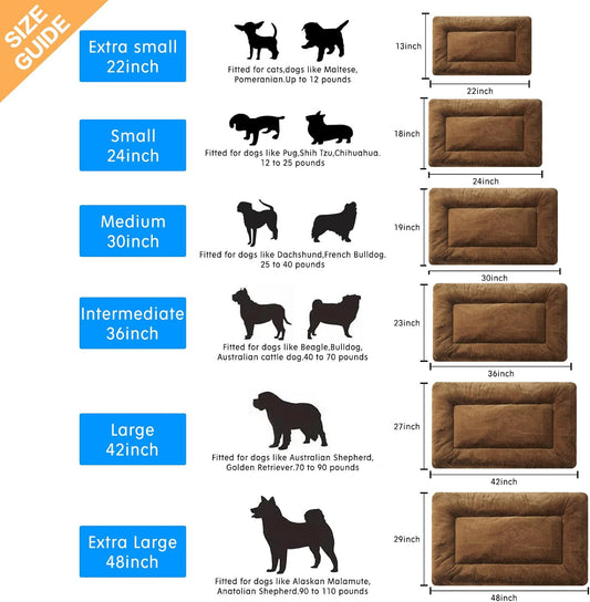 Dog Beds Crate Pad for Medium/Large Dogs Fit Metal,Ultra Soft, Washable & Anti-Slip Kennel Pad for Dogs Cozy Sleeping Mat,Gray 36inch