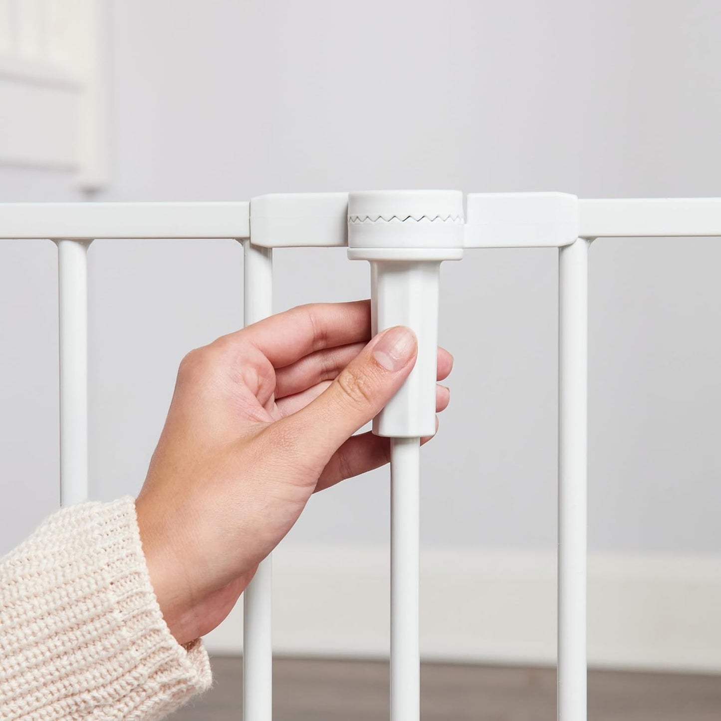 Regalo Safety 28"-76” Super Wide Configurable Baby Gate for Doorways & Open Spaces, 3-Panel Wall Mounted Safety Gate with Door for Babies, Toddlers & Pets, Includes Wall Mount Hardware