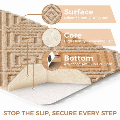 BAGAIL 15 Pack Non-Slip Stair Treads for Wooden Steps, 8"x30" Peel and Stick Carpet Stair Runners, Machine Washable Indoor Step Covers with No-Residue Adhesive for Dogs, Kids & Elderly - Dark Gray
