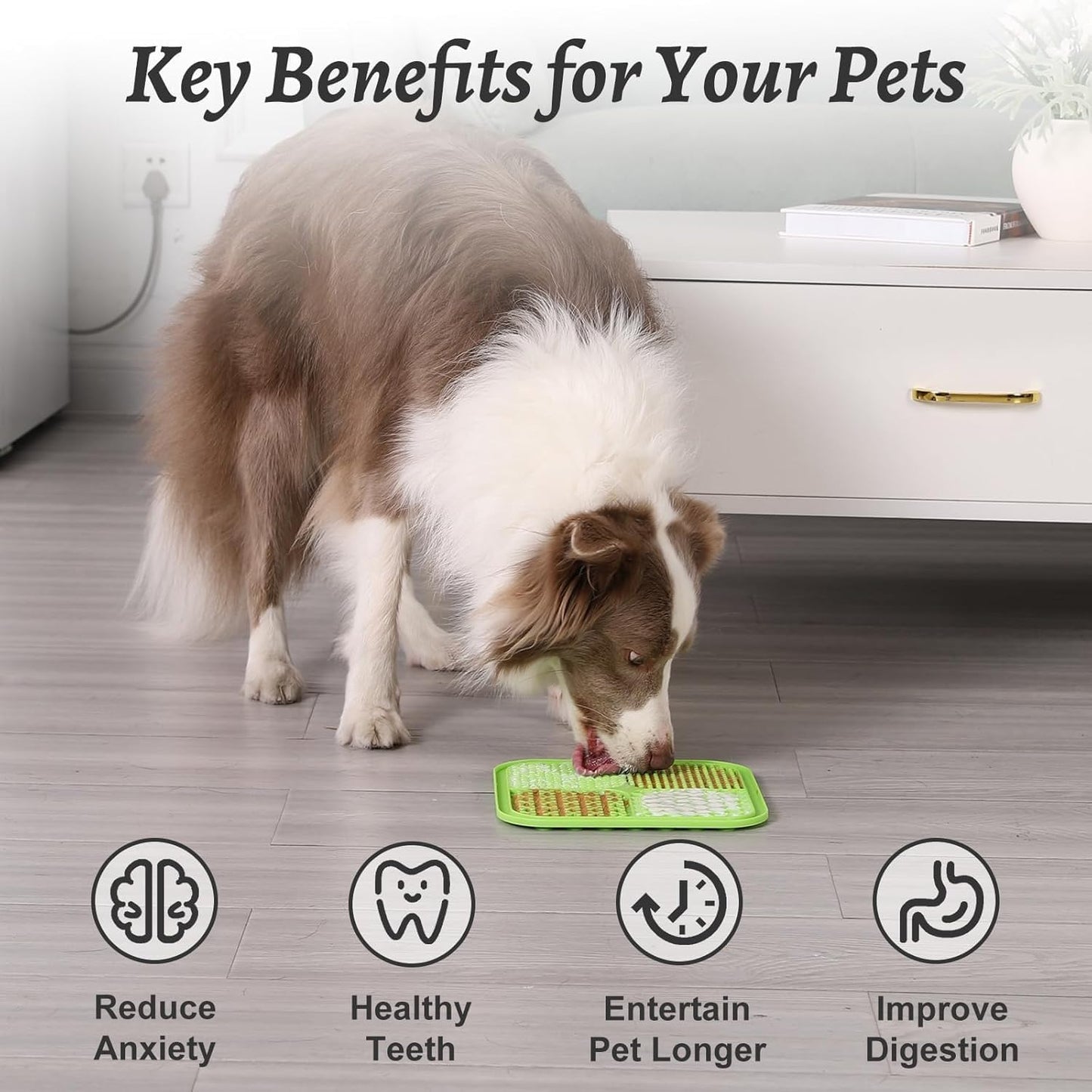 MateeyLife 2PCS Large Lick Mat for Dogs with Suction Cups, Slow Feeder Bowls, Cat Lick Mat for Anxiety Relief, Dog Toys to Keep Them Busy, Enrichment Toys for Bathing, Cat Licking Pad for Boredom