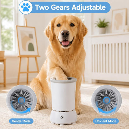 Automatic Dog Paw Cleaner 2025 New Dog Paw Cleaner Cup with USB Rechargeable, Paw Cleaner for Small Medium Large Breed Dogs Cats (White)