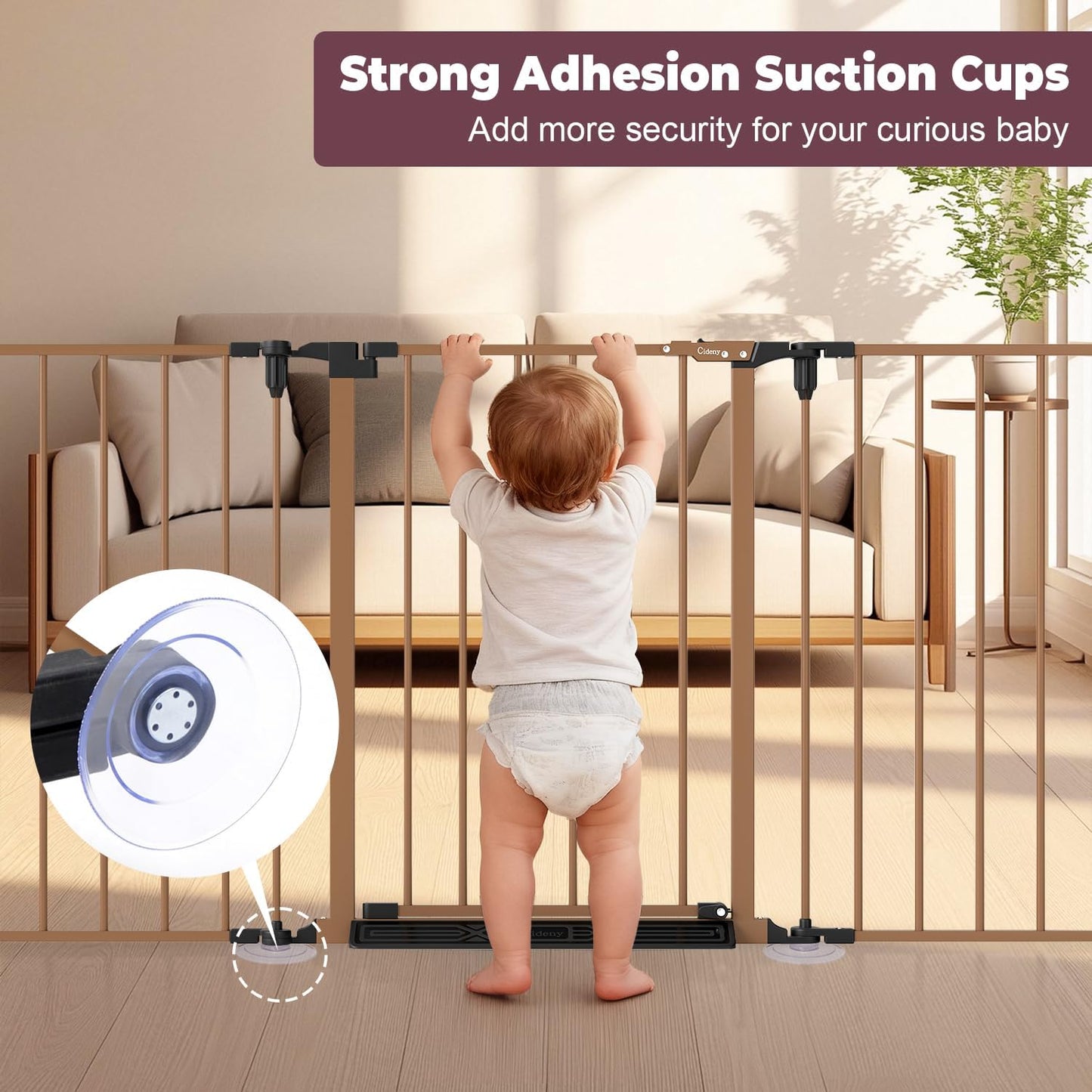 29.4-78" Extra Wide Baby Gate, Long Dog Gates Indoor for Doorways Stairs, Essential Large Safety Gate for Child Toddler with Anti-Trip Pedal, Adjustable Pet Gate, 28" Tall 3 Metal Panels Black