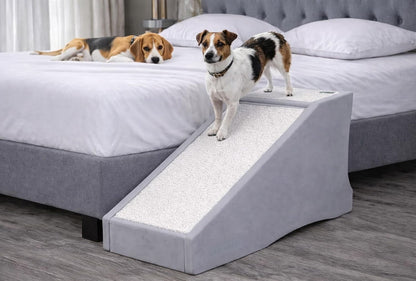 Pet Gear Stramp Stair and Ramp Combination for Dogs/Cats, Easy Step, Lightweight/Portable, Sturdy, Easy Assembly (No Tools Required) 1 Model, Coffee Bean
