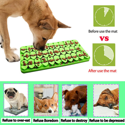 Small Silicone Snuffle Mat for Small Dogs Puppy Cat Slow Down Eating,Slow Feeder Lick Mat for Dry Wet Food for Pet Training Smell,Encourages Natural Foraging Skill,Relieving Stress