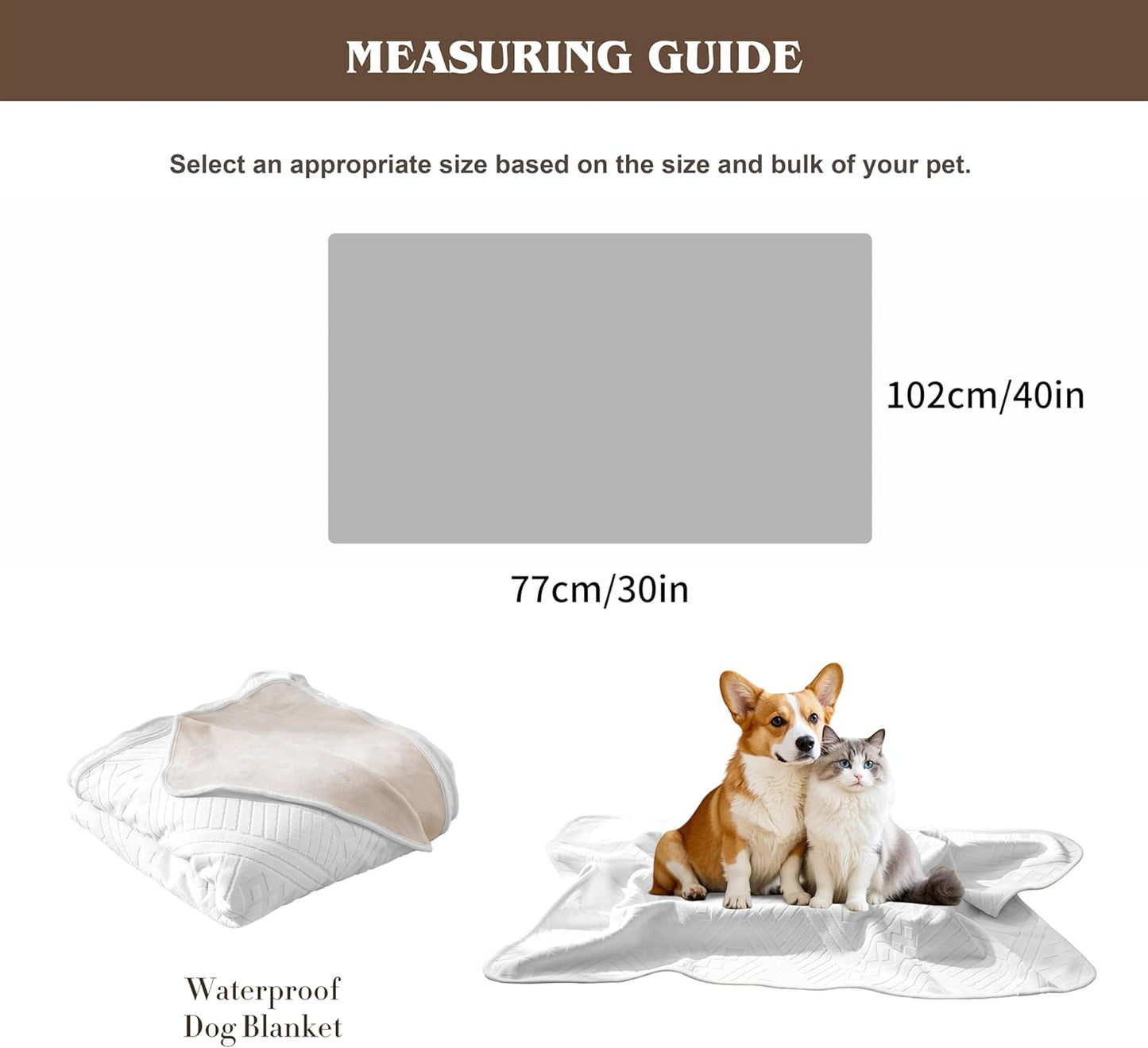 Waterproof Couch Cover, Reversible, Pet-Friendly, Washable and Anti-Slip Couch Covers for Sofa Protection with 3 Cushions, Sofa Slipcovers for Dogs and Cats (71×118in/Brown)