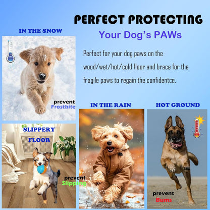 Dog Paw Protector Anti-Slip Pads, Toe Grips for Dogs from Slipping On Hardwood Floors, Stronger Self-Adhesive Paw Pad Provide Traction for Senior, Injured Dogs (5 Sets - 10 Pads) (L)