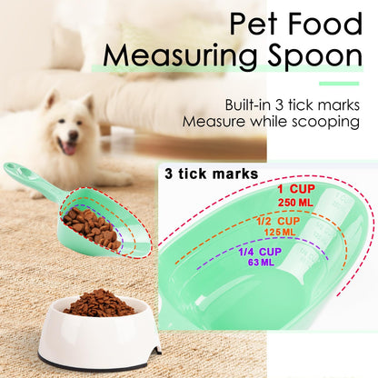 1-Cup Melamine Pet Food Scoop — Precise Feeding & Weight-Management Measuring Scoop for Dogs & Cats, BPA-Free, Durable, Dishwasher-Safe (Baby Blue)